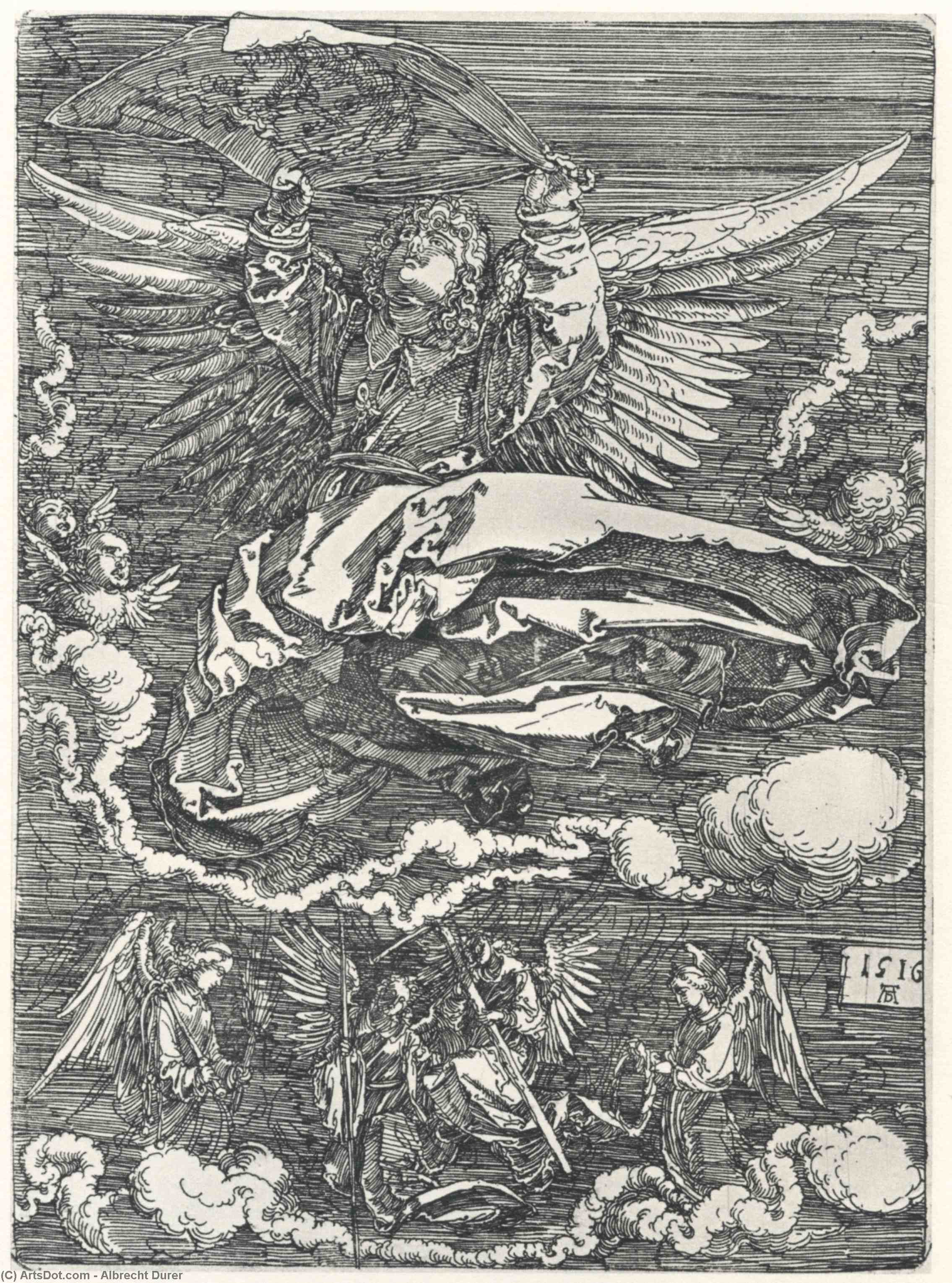 Sudarium Spread Out By An Angel — Albrecht Dürer