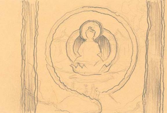 Sketch Of Buddhist Deity — Nicholas Roerich