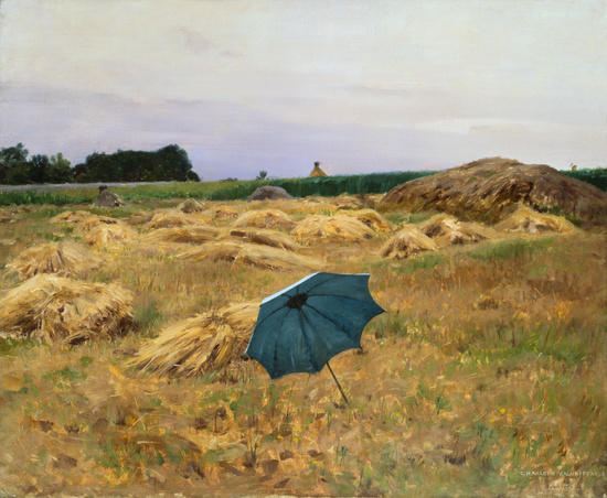The Blue Umbrella — Charles Sprague Pearce