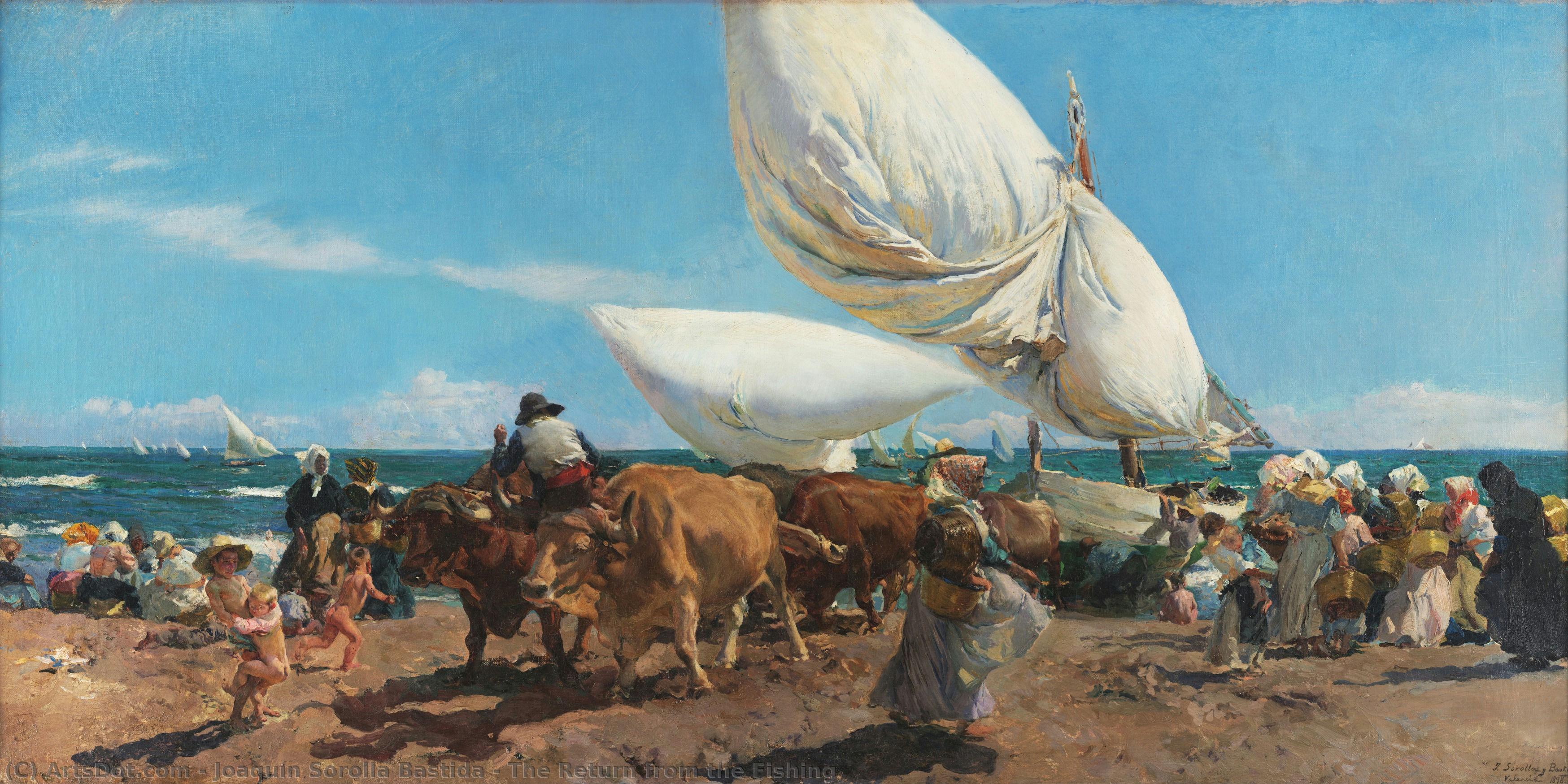 The Return From The Fishing — Joaquín Sorolla Y Bastida