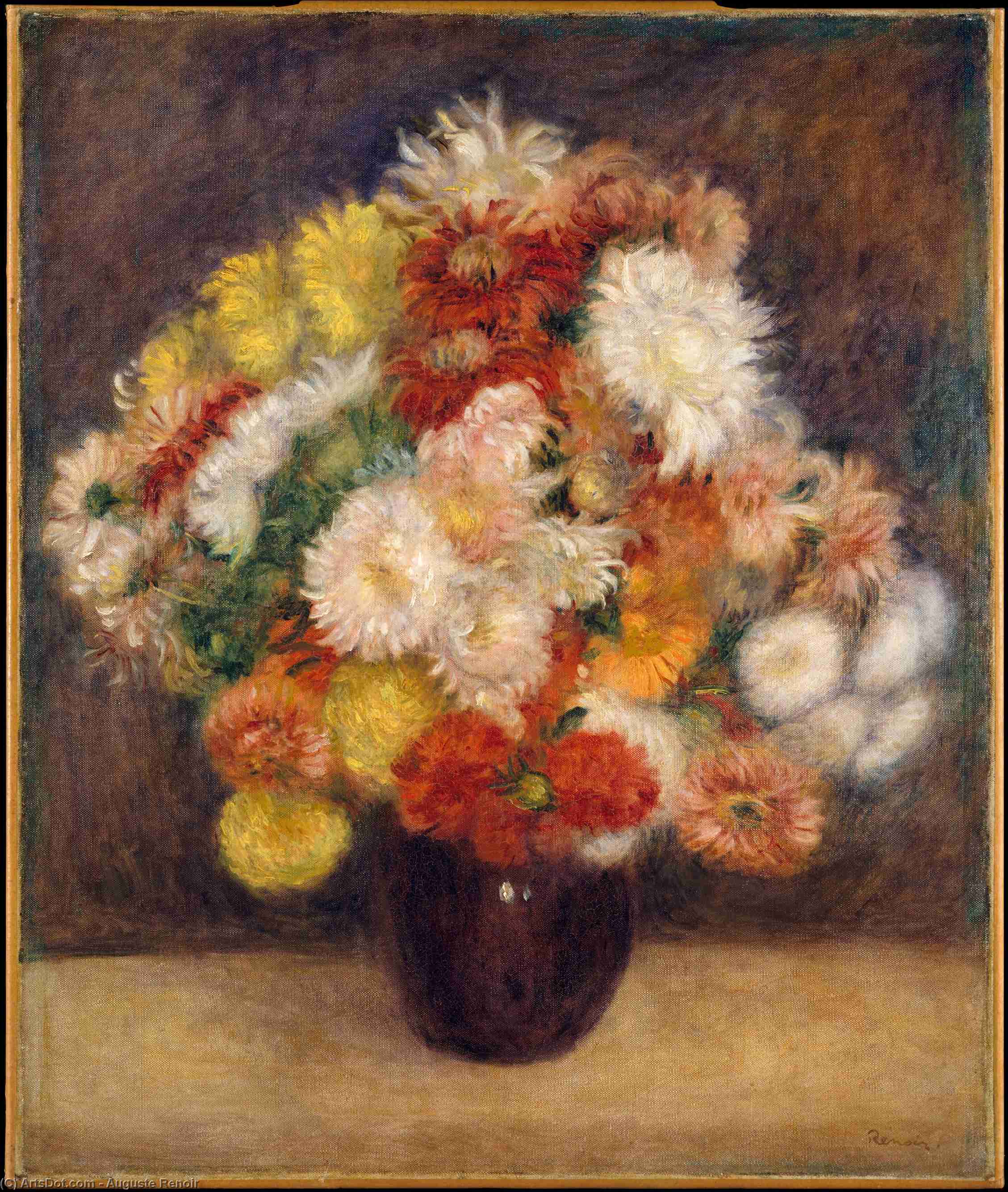 Bouquet Of Chrysanthemums (1881) — Pierre-auguste Renoir