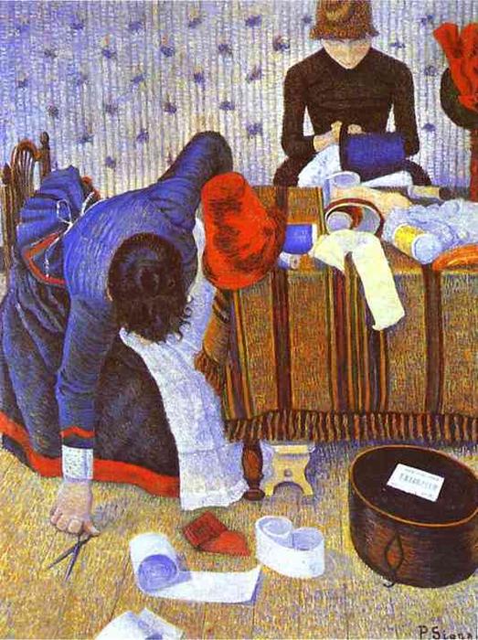 Two Milliners, Rue Du Caire — Paul Signac