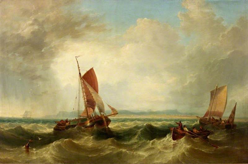 Seascape With Shipping — John Warkup Swift