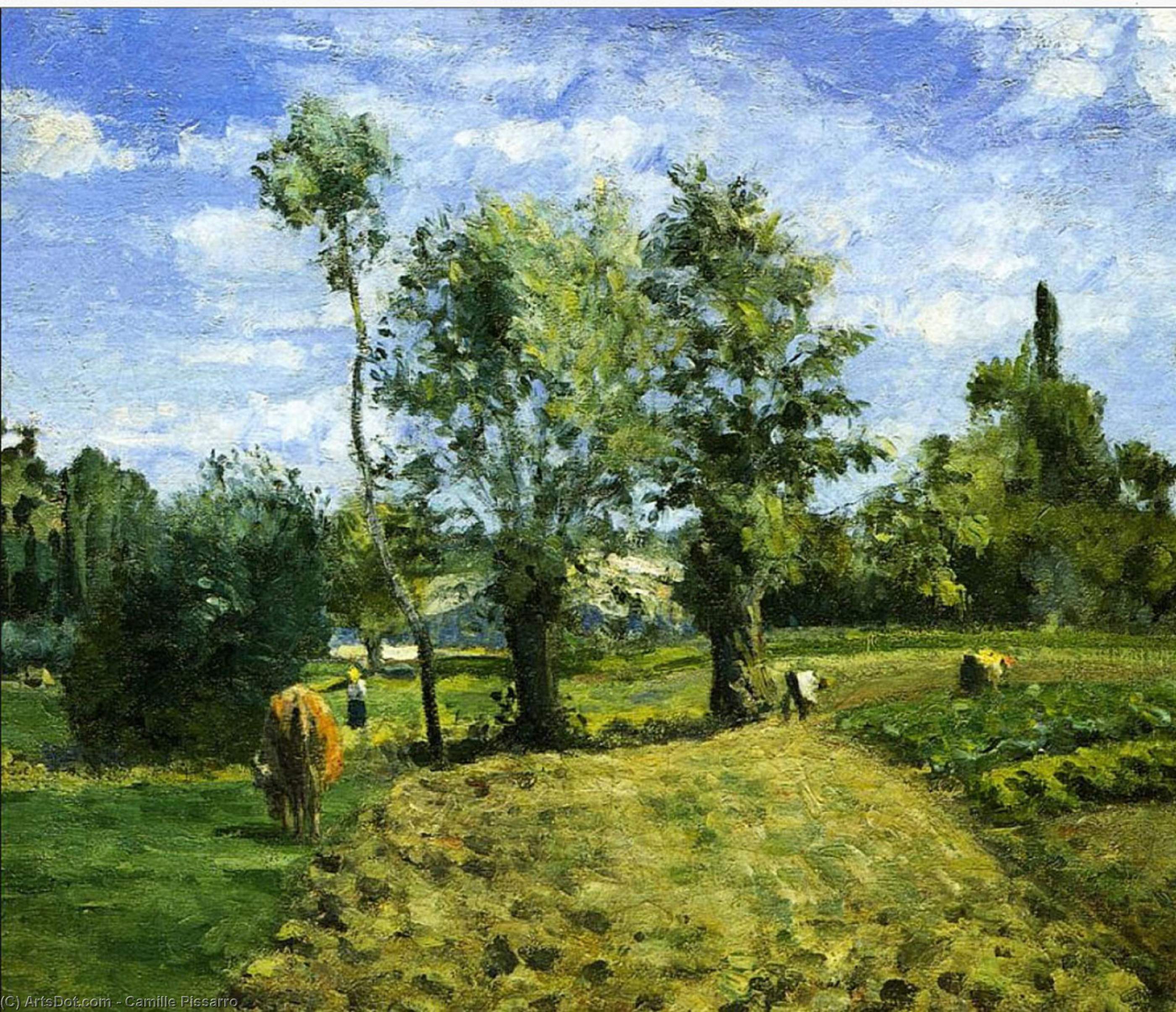 Spring Morning, Pontoise — Camille Pissarro