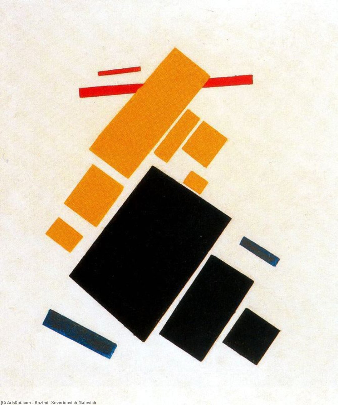 Suprematist Painting, Aeroplane Flying — Kazimir Malevich