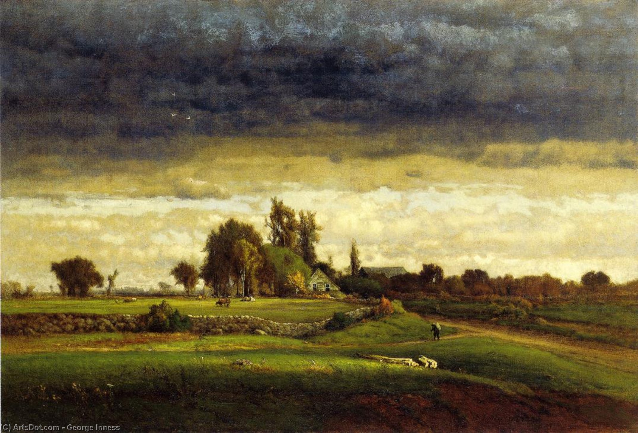 Landscape With Farmhouse — George Innes