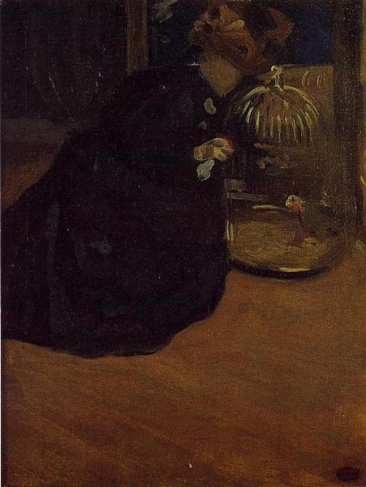 Woman With A Parakeet — Mary Stevenson Cassatt
