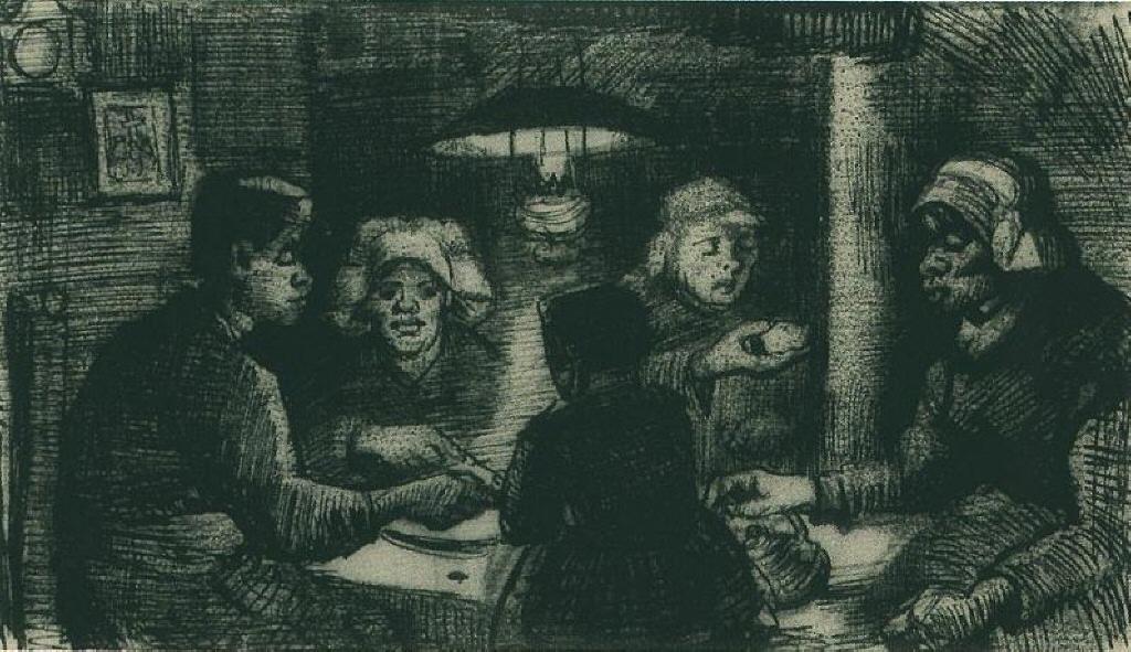 Five Persons At A Meal — Vincent Willem Van Gogh