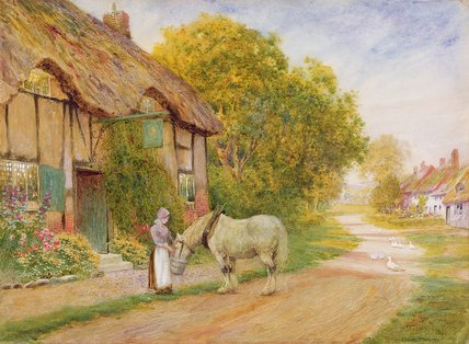 Outside The Village Inn — Arthur Claude Strachan