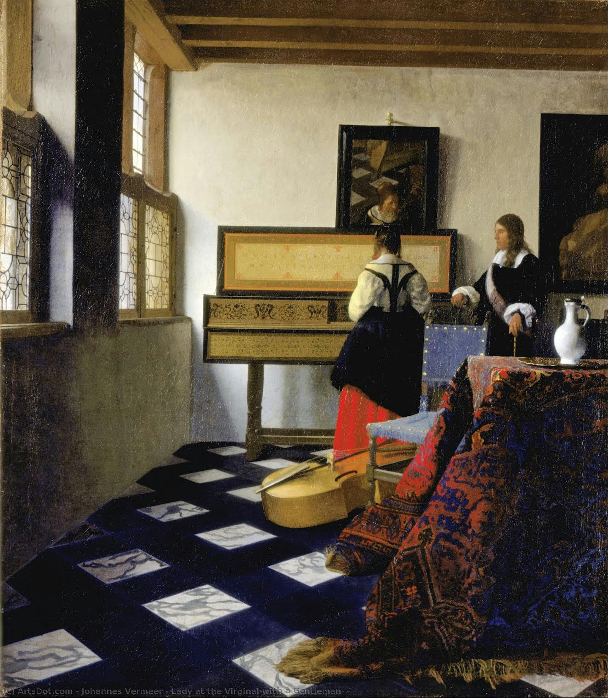 Lady At The Virginal With A Gentleman, — Johannes Vermeer
