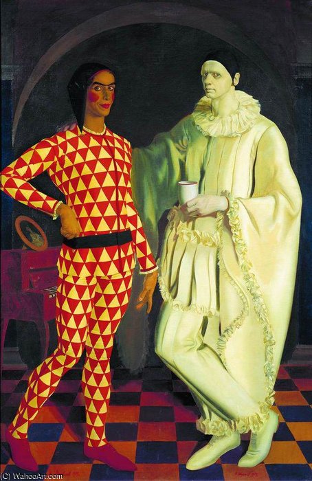 Pierrot And Harlequin — Alexander Evgenievich Yakovlev