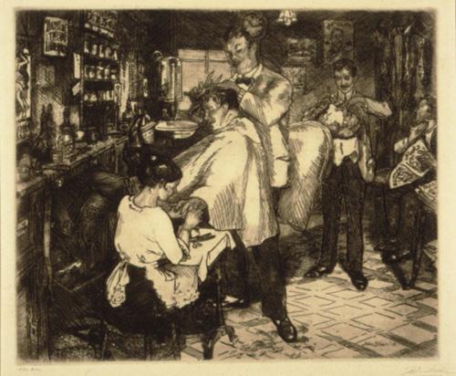 Barber Shop — John French Sloan