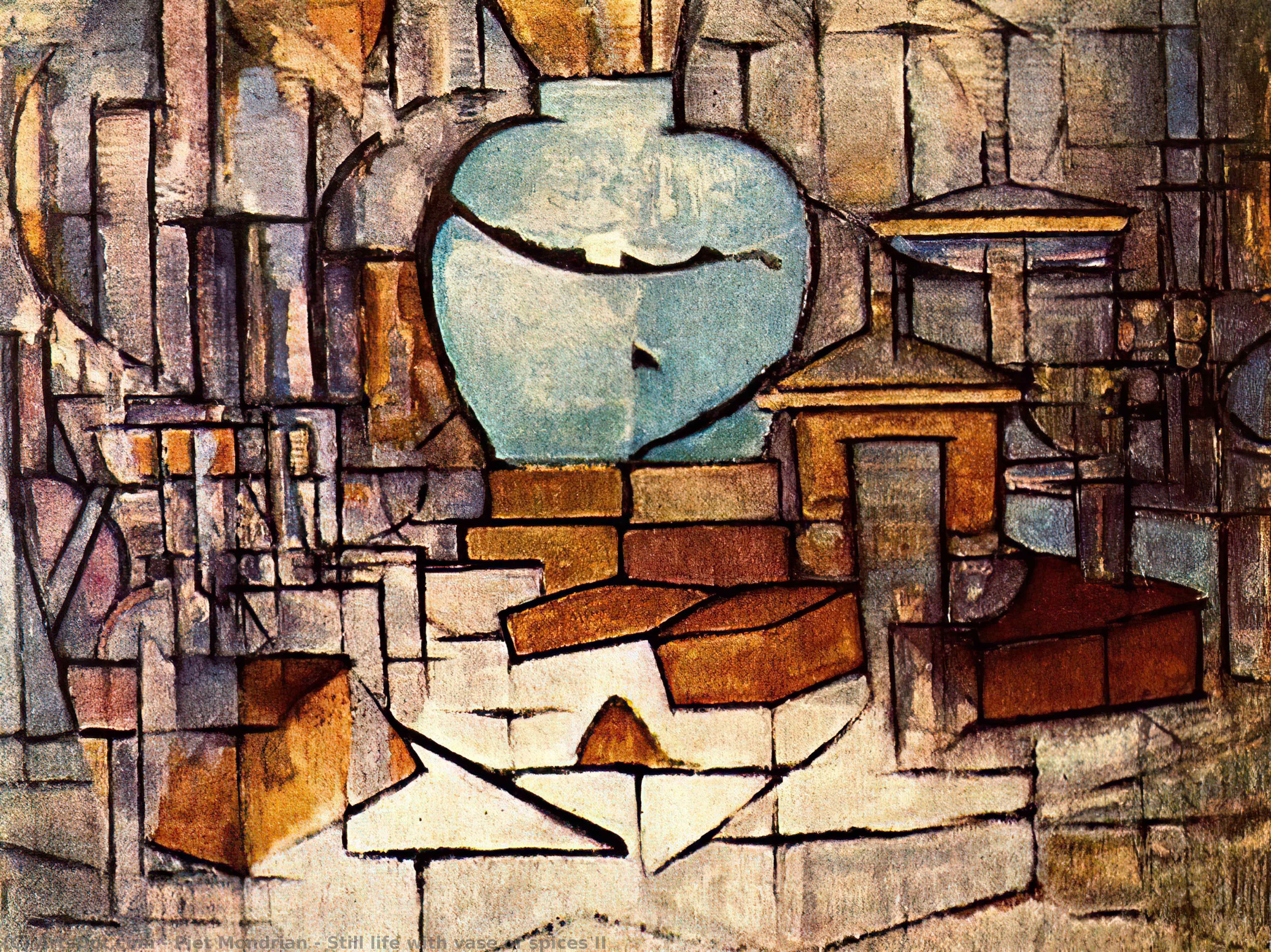 Still Life With Vase Of Spices Ii — Piet Mondrian