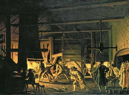 In The Anchor-forge At Soderfors. The Smiths Hard At — Pehr Hilleström