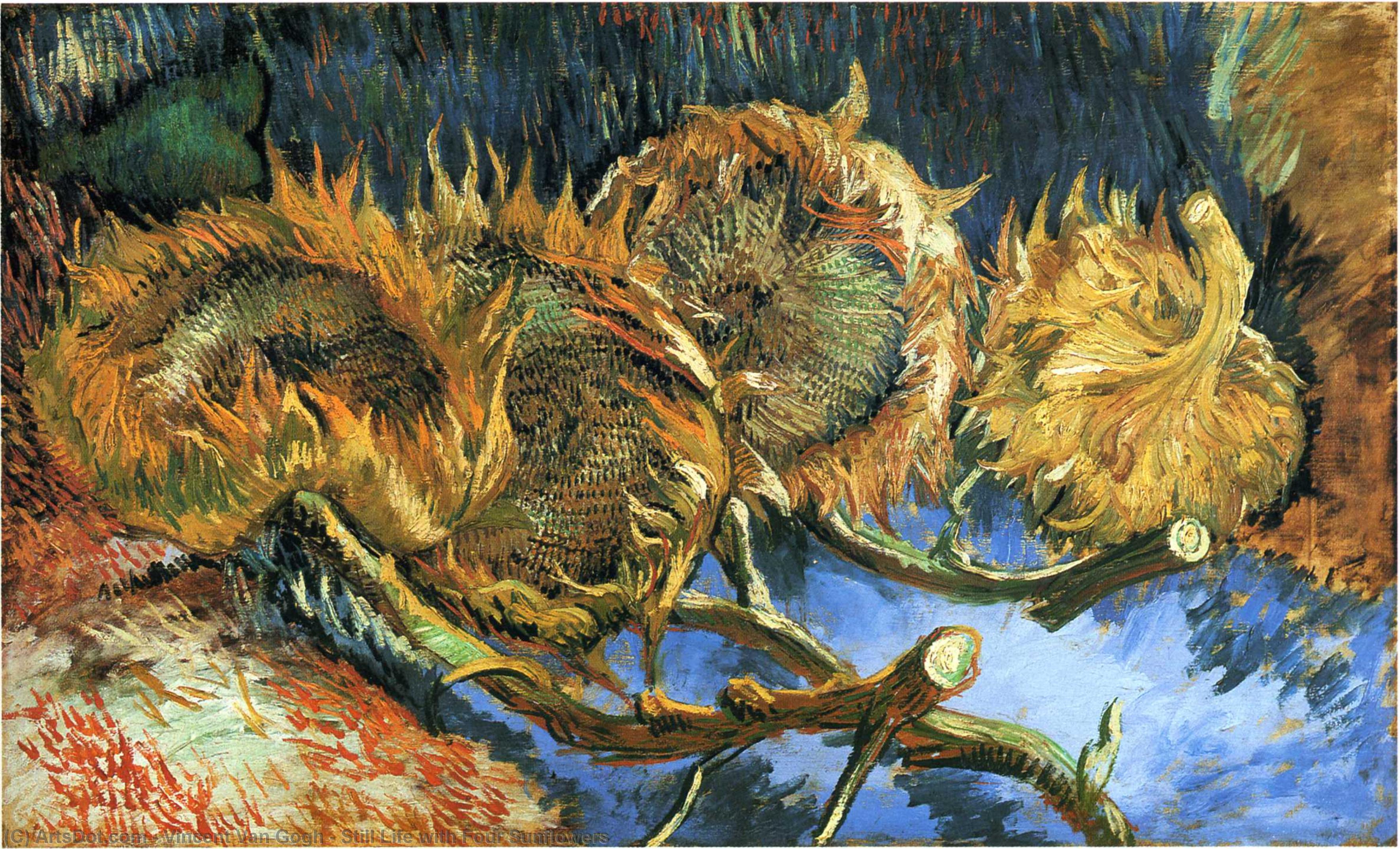 Still Life With Four Sunflowers — Vincent Willem Van Gogh