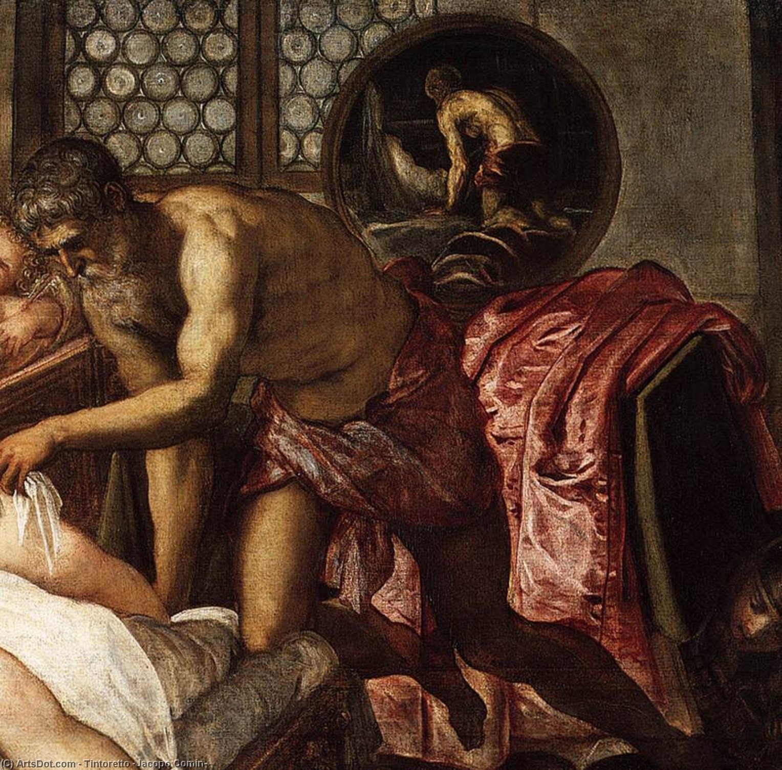 Venus, Mars, And Vulcan (detail) — Jacopo Tintoretto