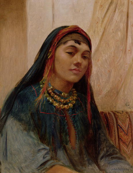 Portrait Of A Middle Eastern Girl — Frederick Goodall