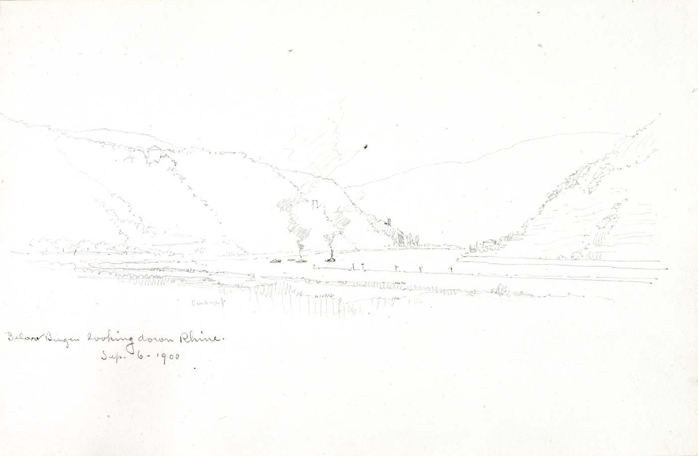 Below Bingen Looking Down Rhine — George Elbert Burr
