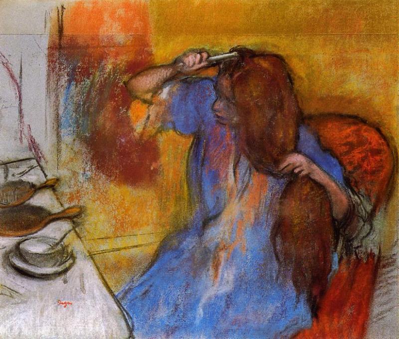 Woman Brushing Her Hair — Edgar Degas