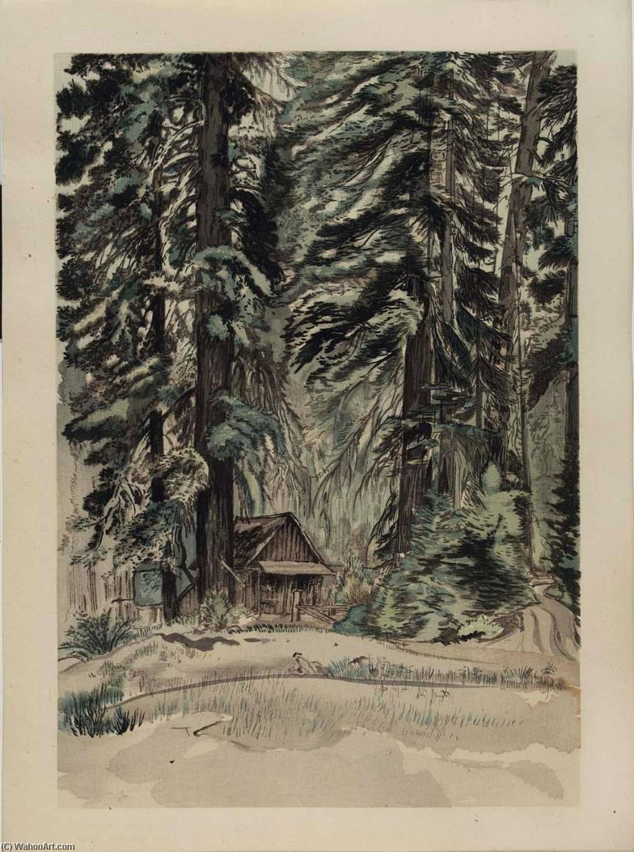 Evening At Carl Inn (progressive Proof No.44) — Chiura Obata