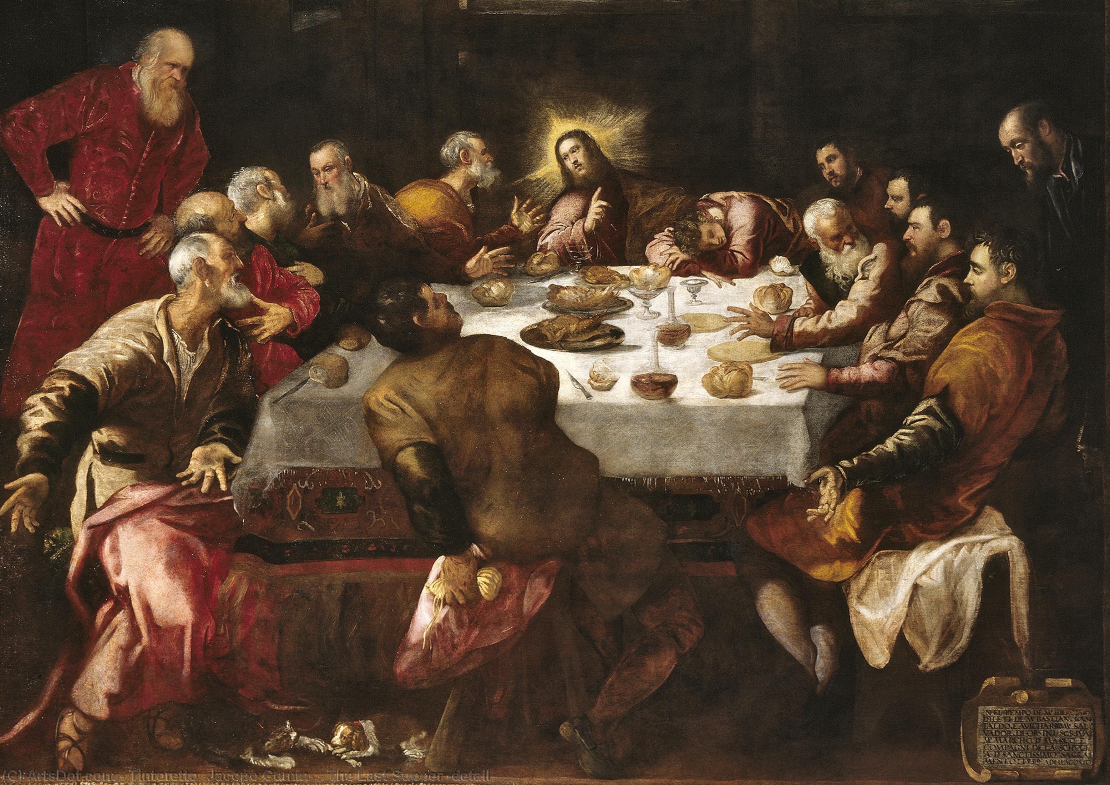 The Last Supper (detail) — Jacopo Tintoretto
