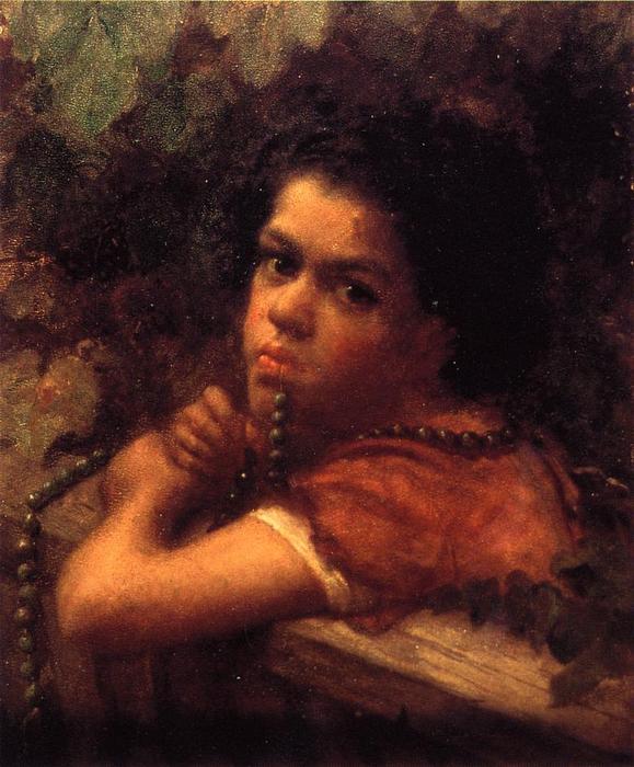 Hannah Amidst The Vines — Jonathan Eastman Johnson