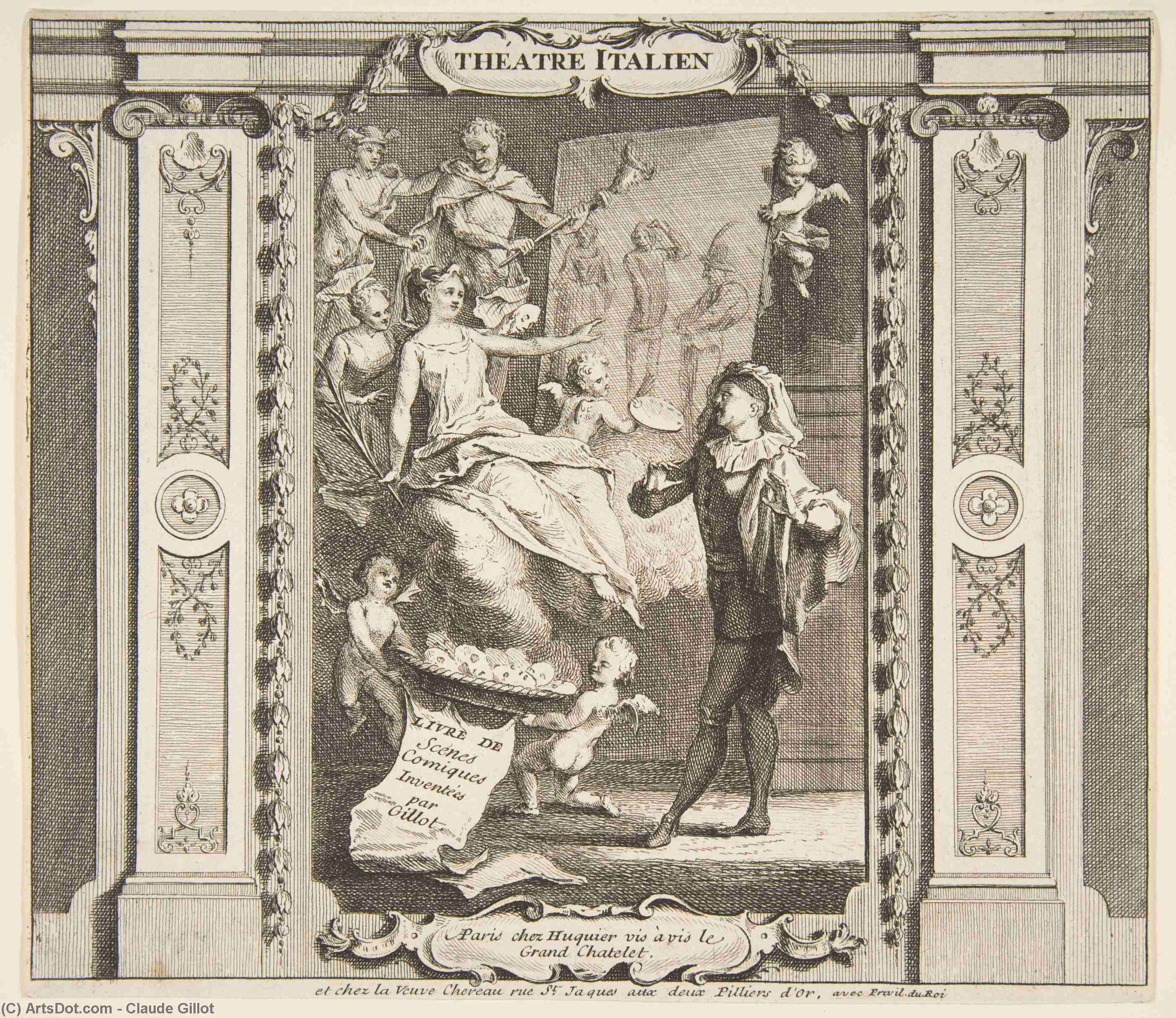 Frontispice To Theatre Italien — Claude Gillot
