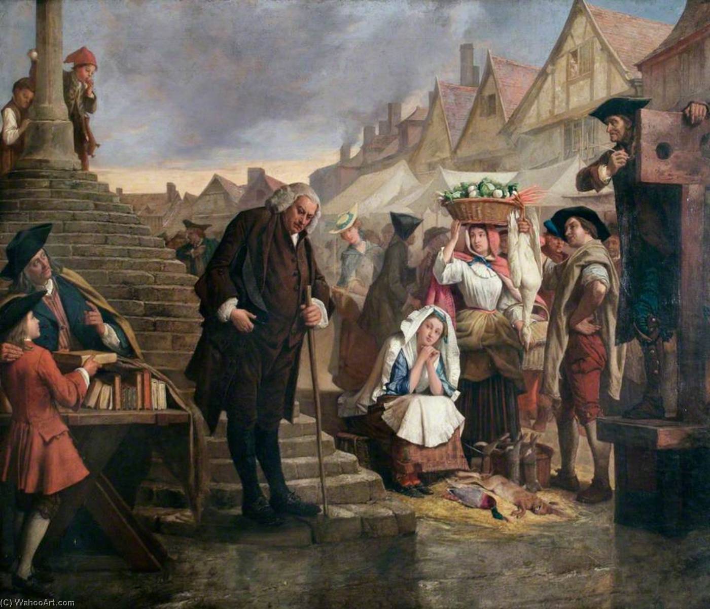 Johnson (1709–1784), Doing Penance In The Market Place Of Uttoxeter, Staffordshire — Eyre Crowe
