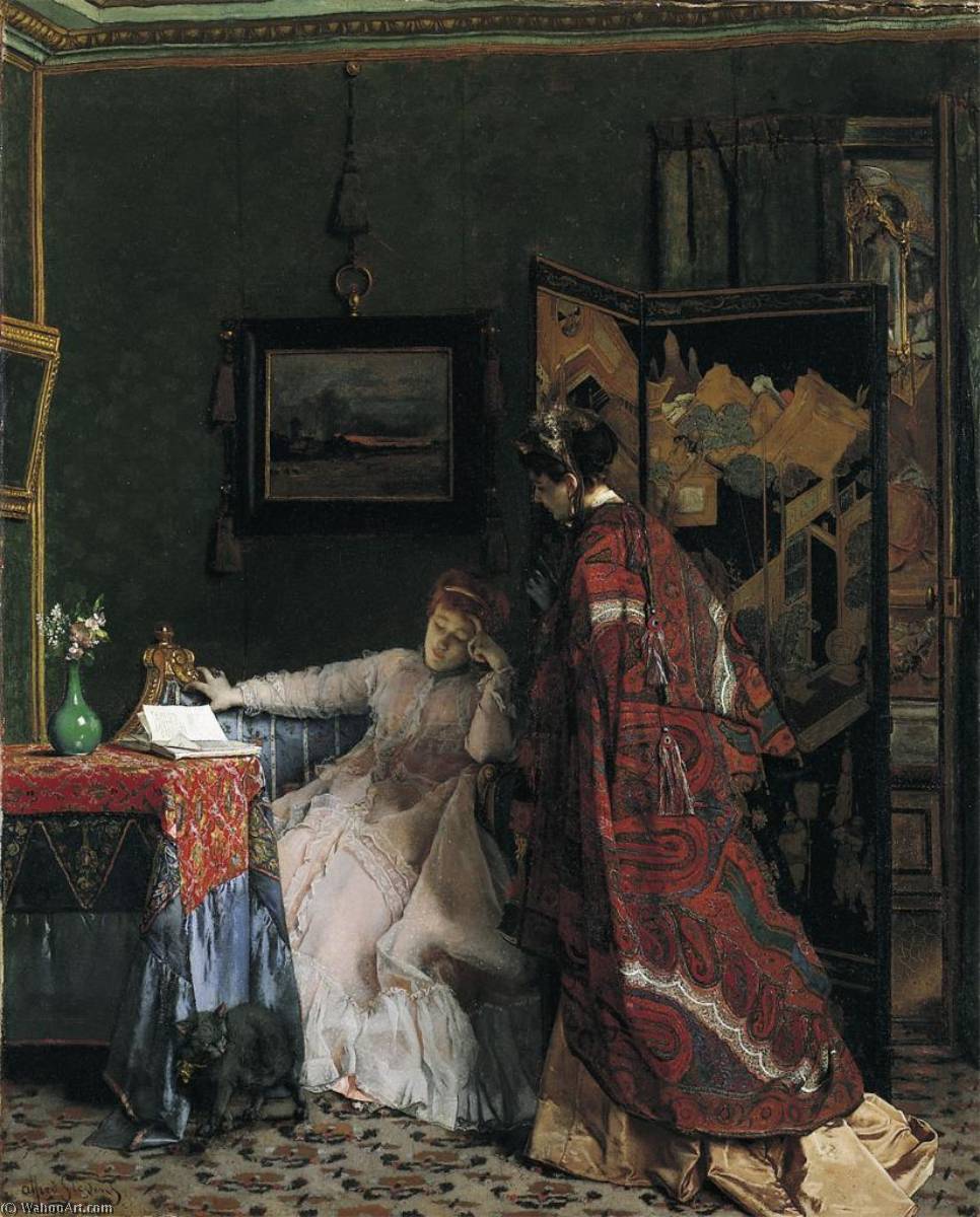 La Visite (the Visit) — Alfred Émile Léopold Stevens