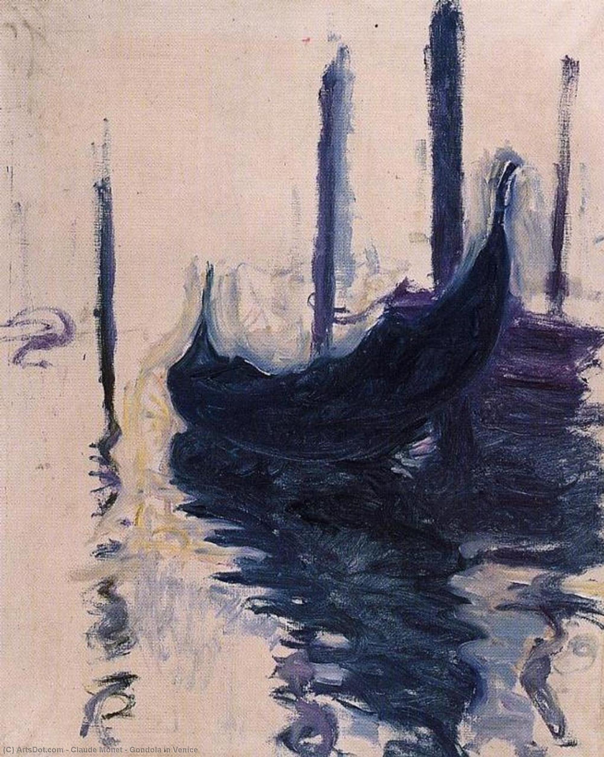 Gondola In Venice — Claude Monet