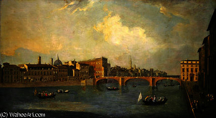 View Of The Arno With Ponte Santa Trinita — Thomas Patch