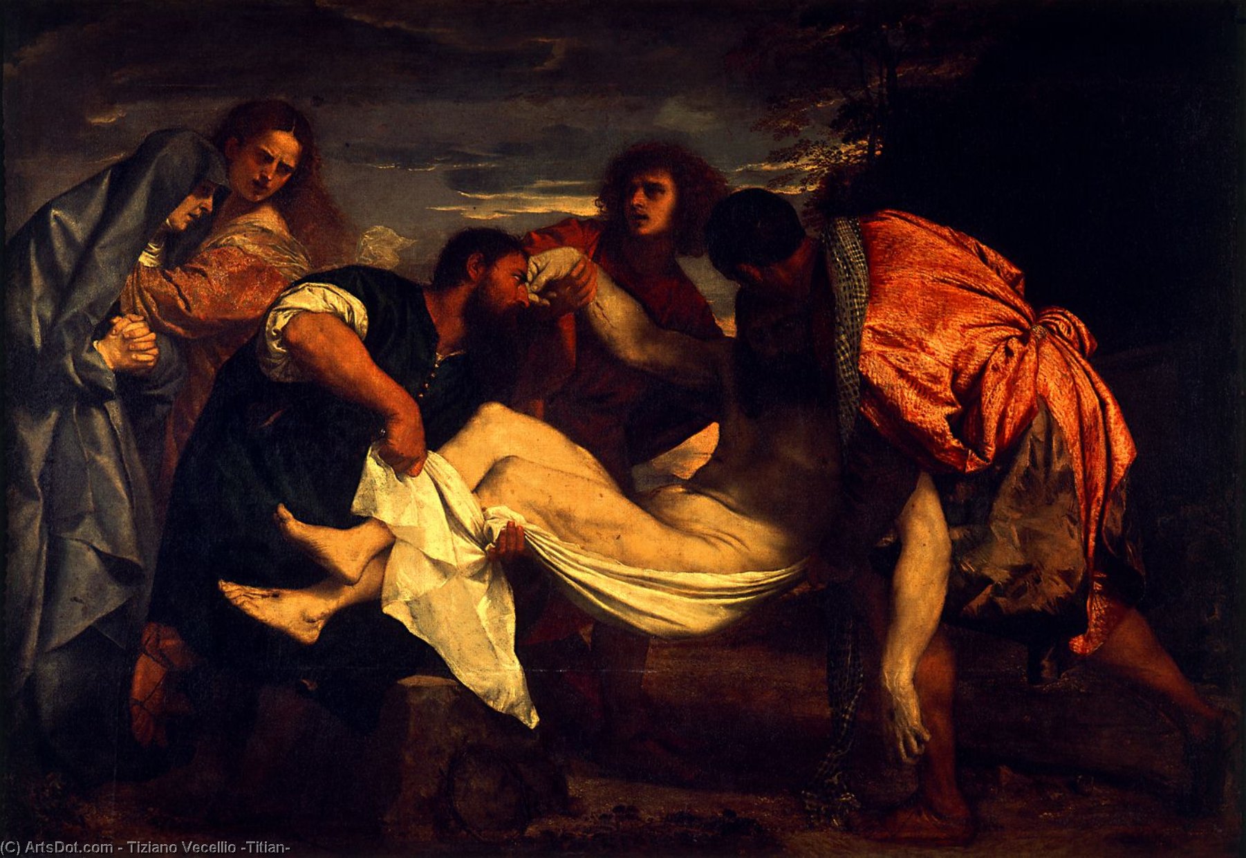 La Mise En Tombeau, Ca Louvre — Titian