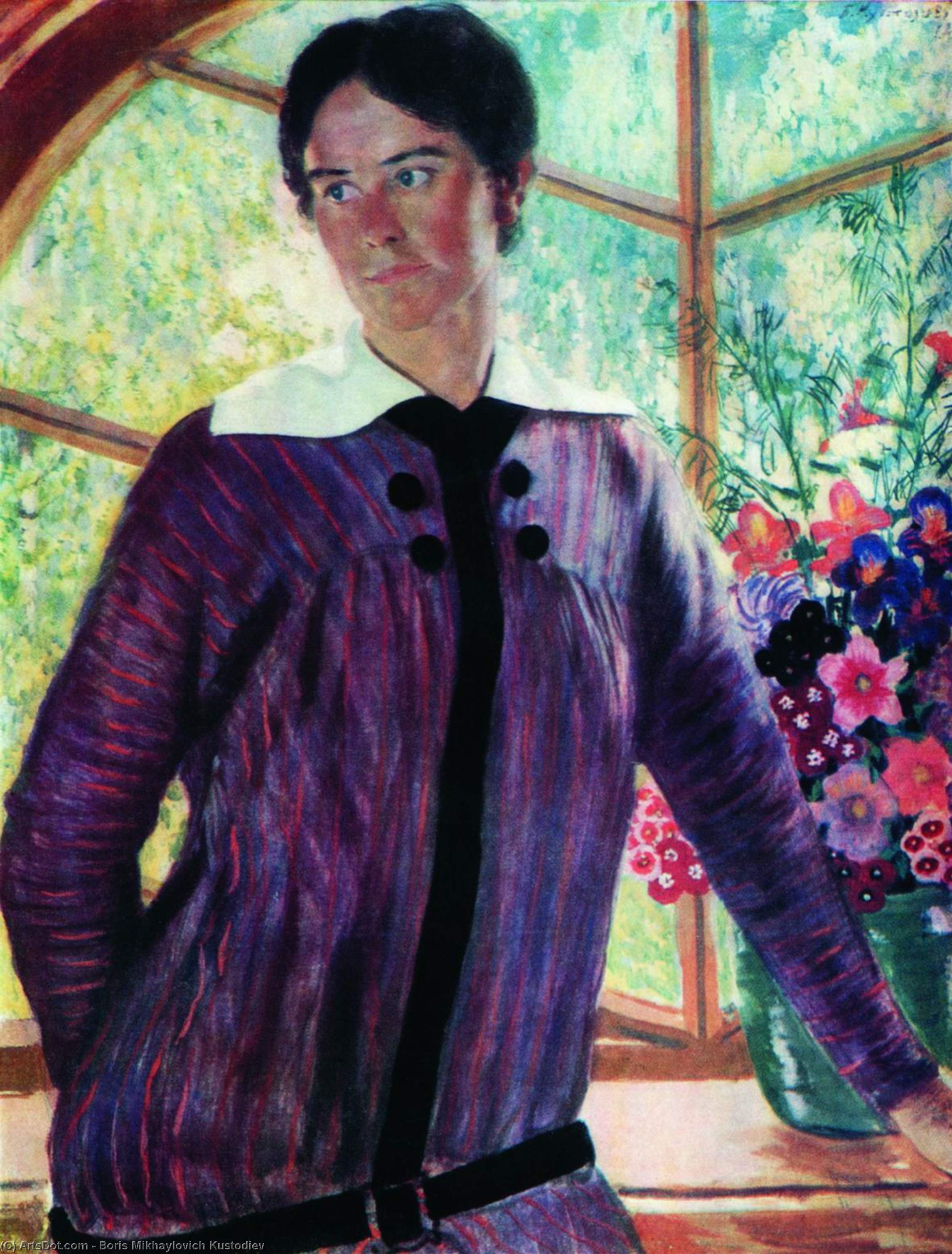 Portrait Of Y.e. Kustodieva — Boris Mikhailovich Kustodiev