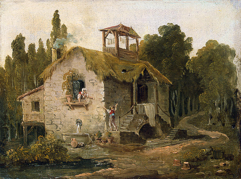 Cottage In The Forest — Hubert Robert