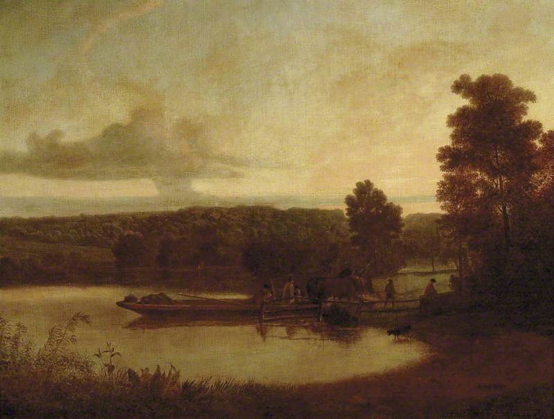 Horse Ferry Sunset — George Barret The Elder