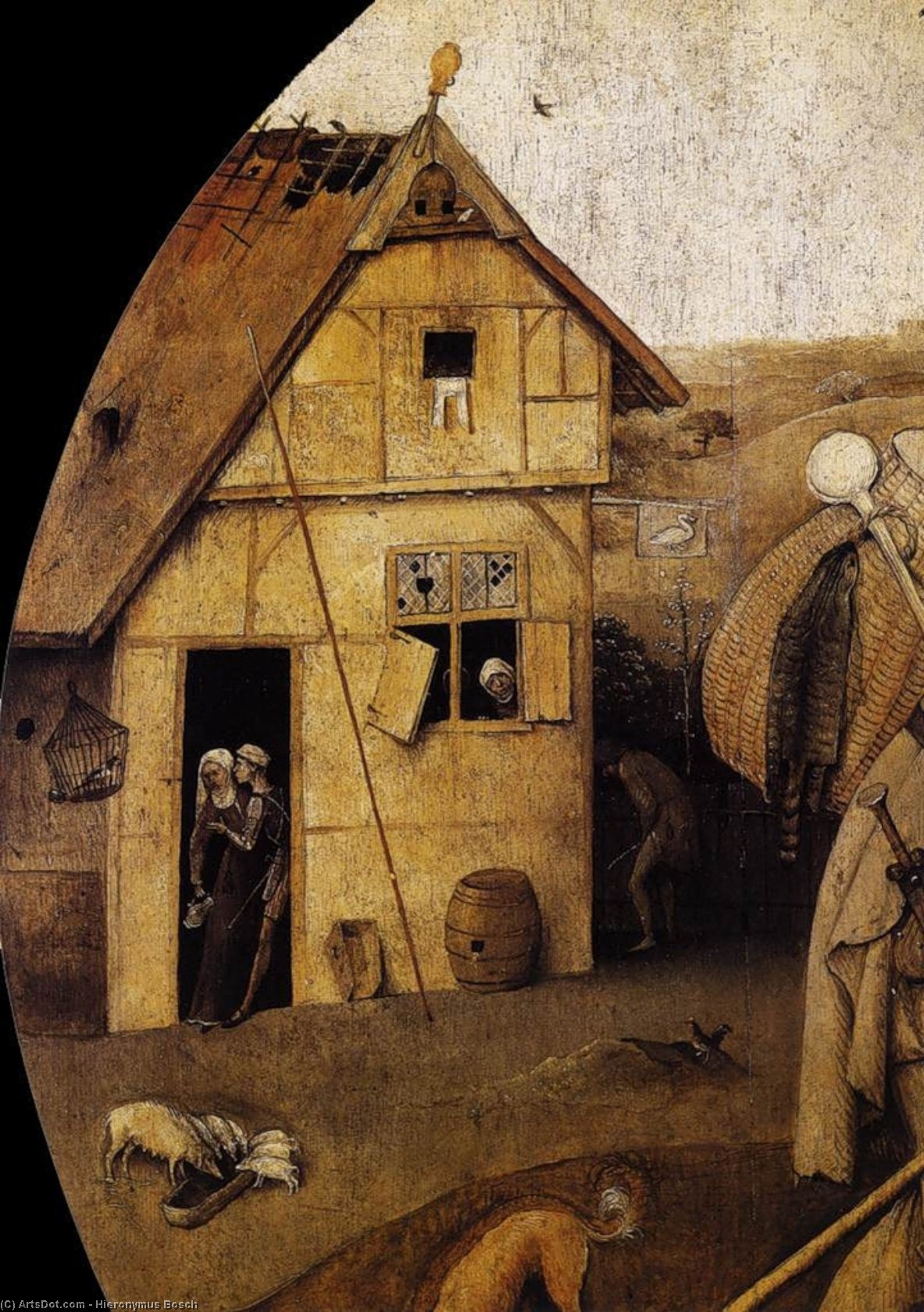 The Wayfarer (detail) — Hieronymus Bosch