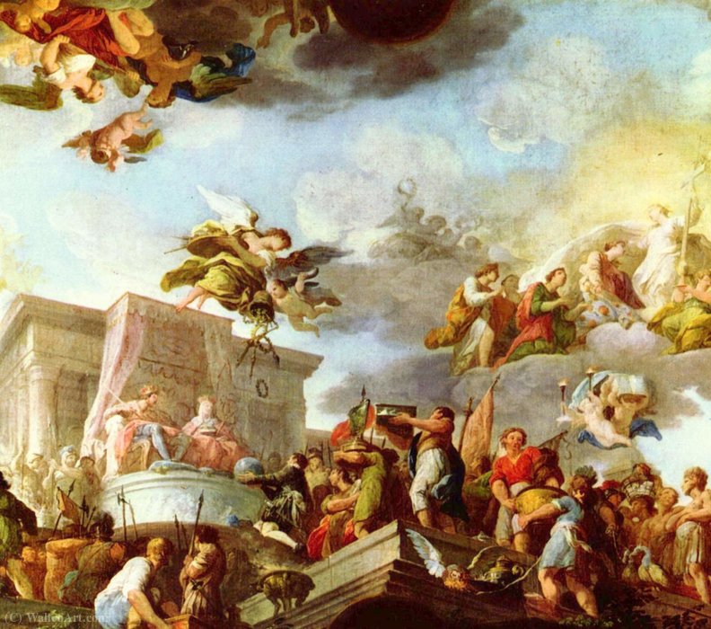 Christopher Columbus Presented The Catholic Majesties The New World — Antonio González Velázquez
