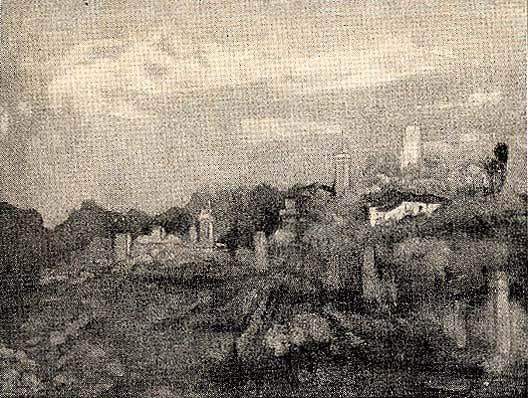 Italian Hill Town, (painting) — Arthur B. Davies