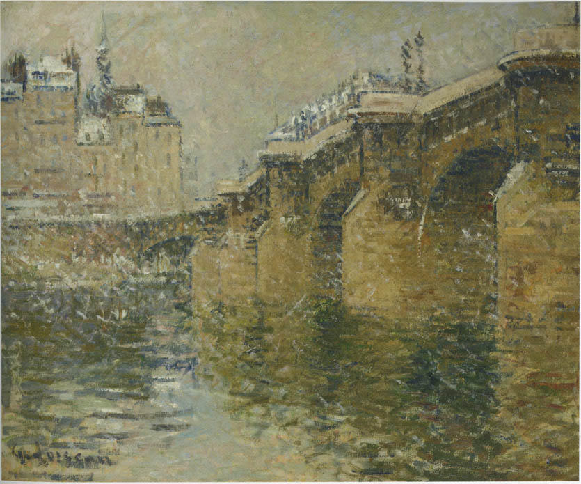 Pont Neuf In Snow — Gustave Loiseau