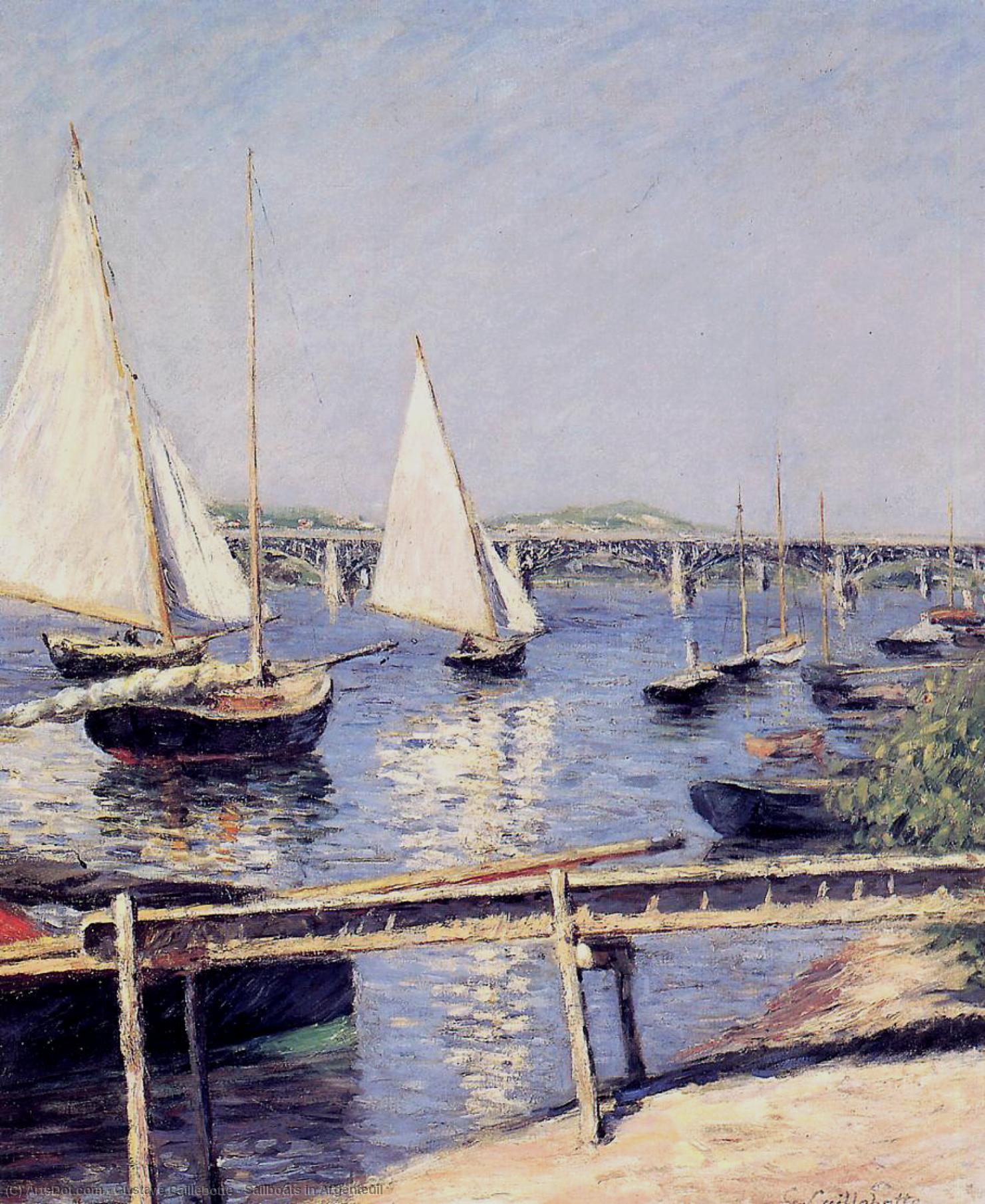 Sailboats In Argenteuil — Gustave Caillebotte