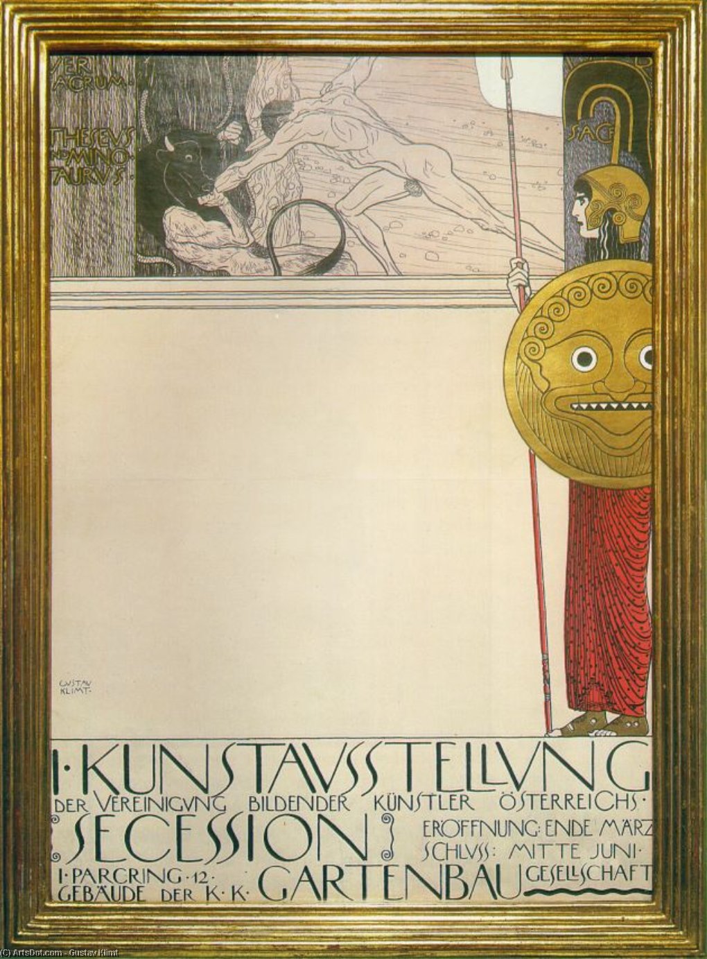 Poster For The 1st Secession Exhibition — Gustav Klimt