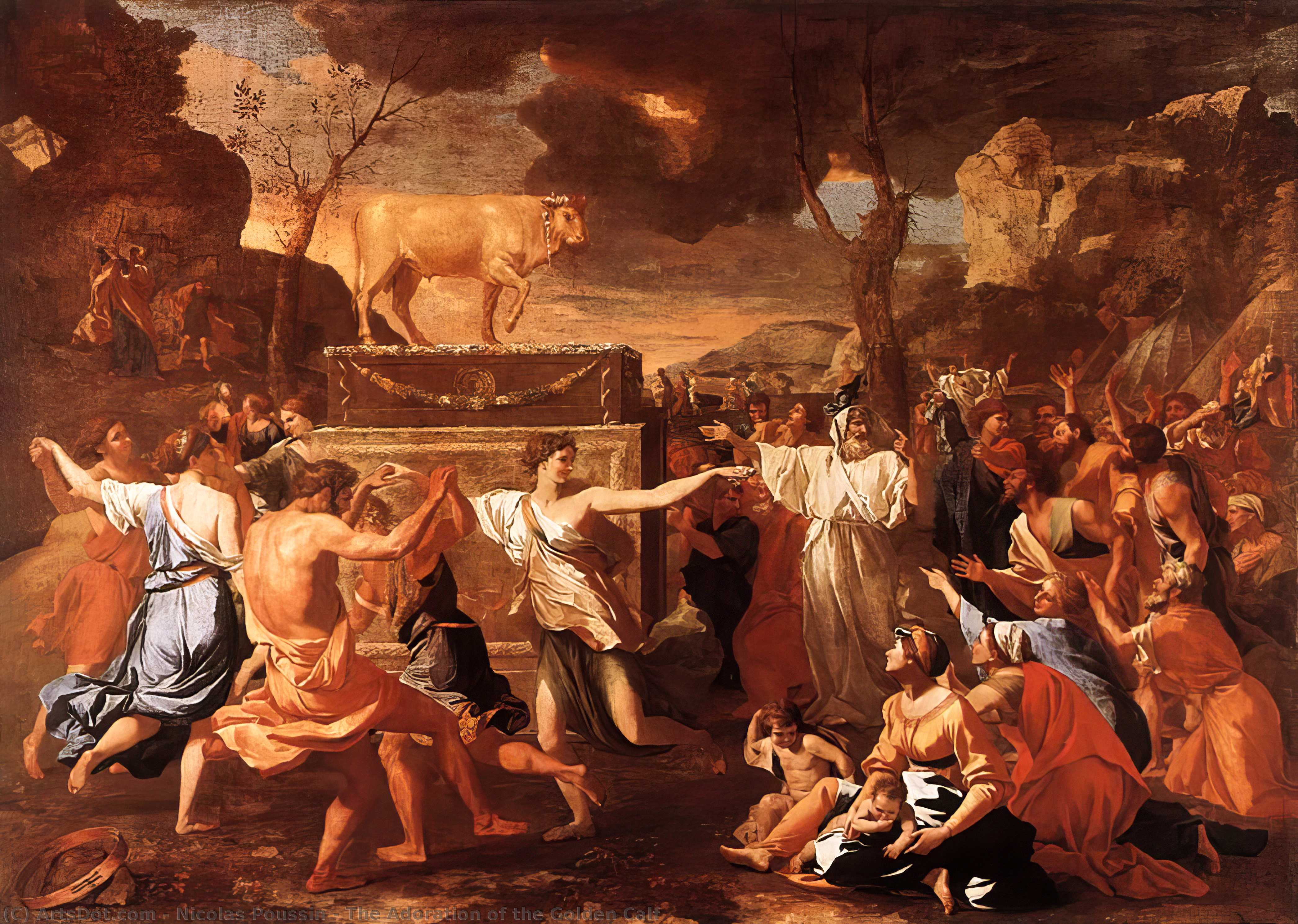The Adoration Of The Golden Calf — Nicolas Poussin