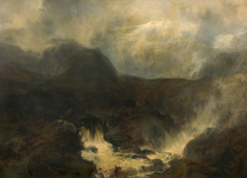 Mountain Stream, Glen Derry, Aberdeenshire, 'like Time The Restless Waters Rush Along' — John Wright Oakes