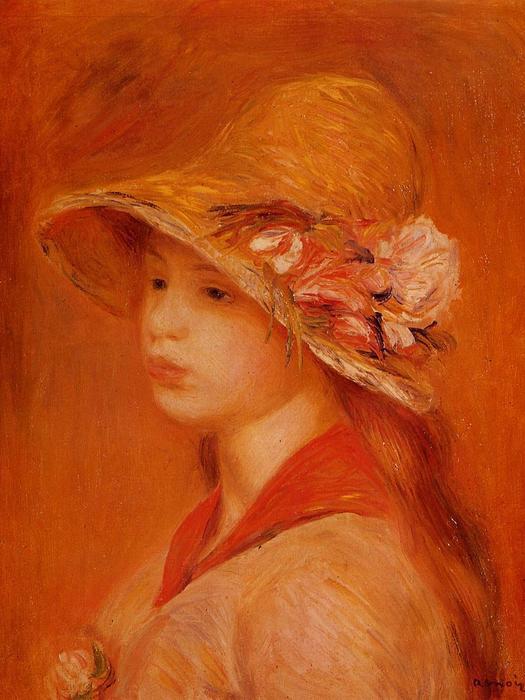 Portrait Of A Young Girl — Pierre-auguste Renoir