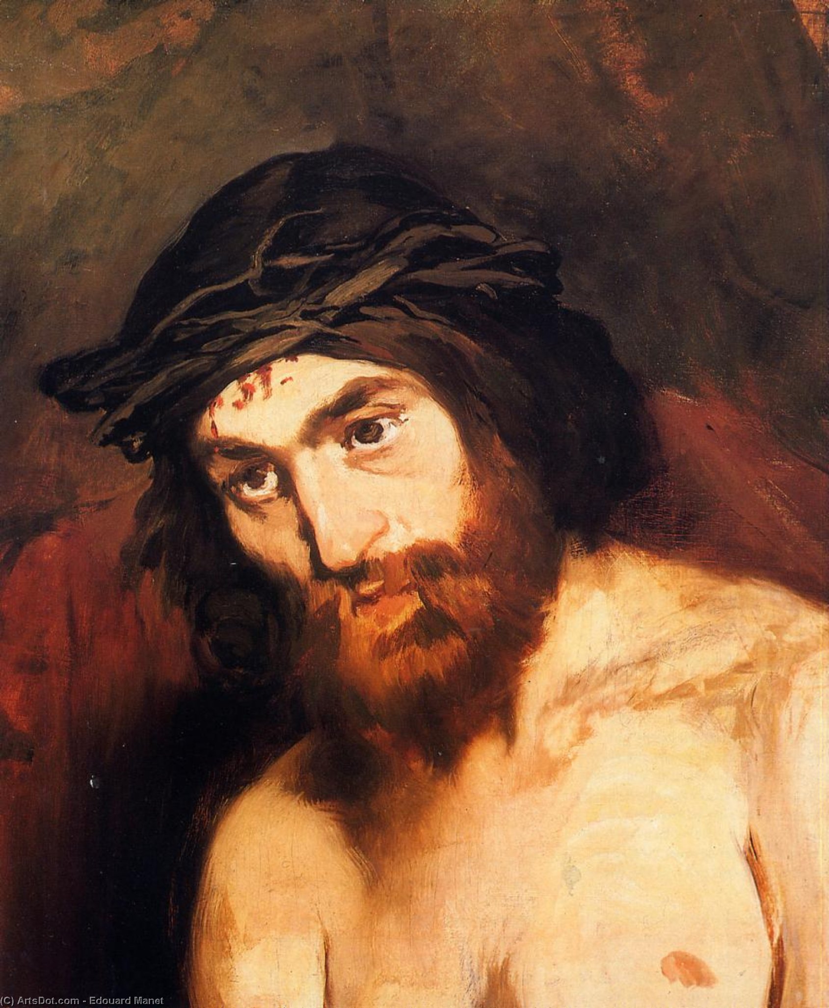 The Head Of Christ — Édouard Manet