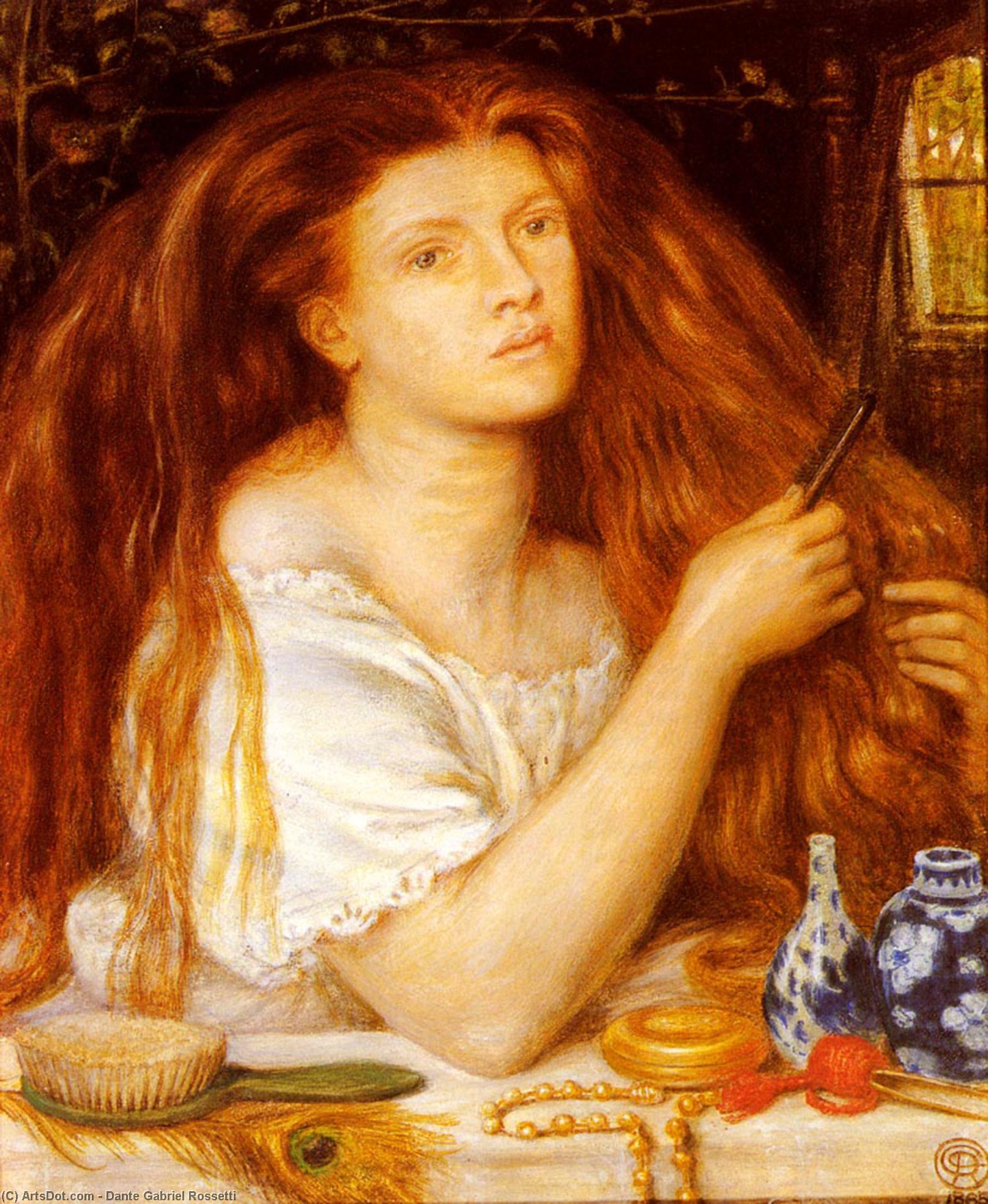 Woman Combing Her Hair — Dante Gabriel Rossetti