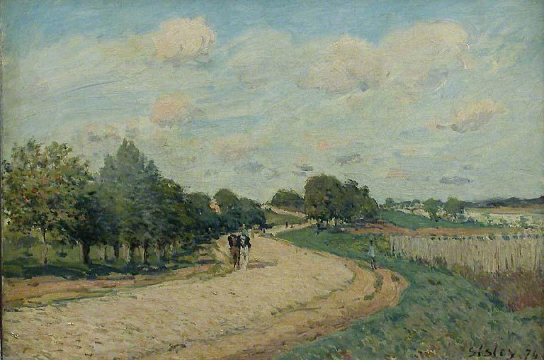 The Route To Mantes — Alfred Sisley