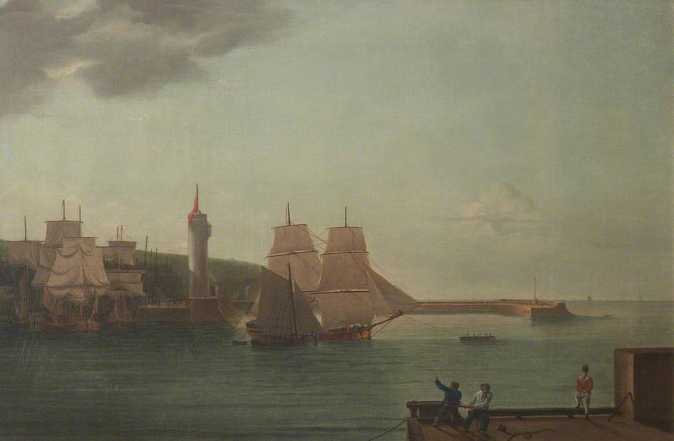Looking Out Across Whitehaven Harbour In A Flat Calm — Robert W. Salmon