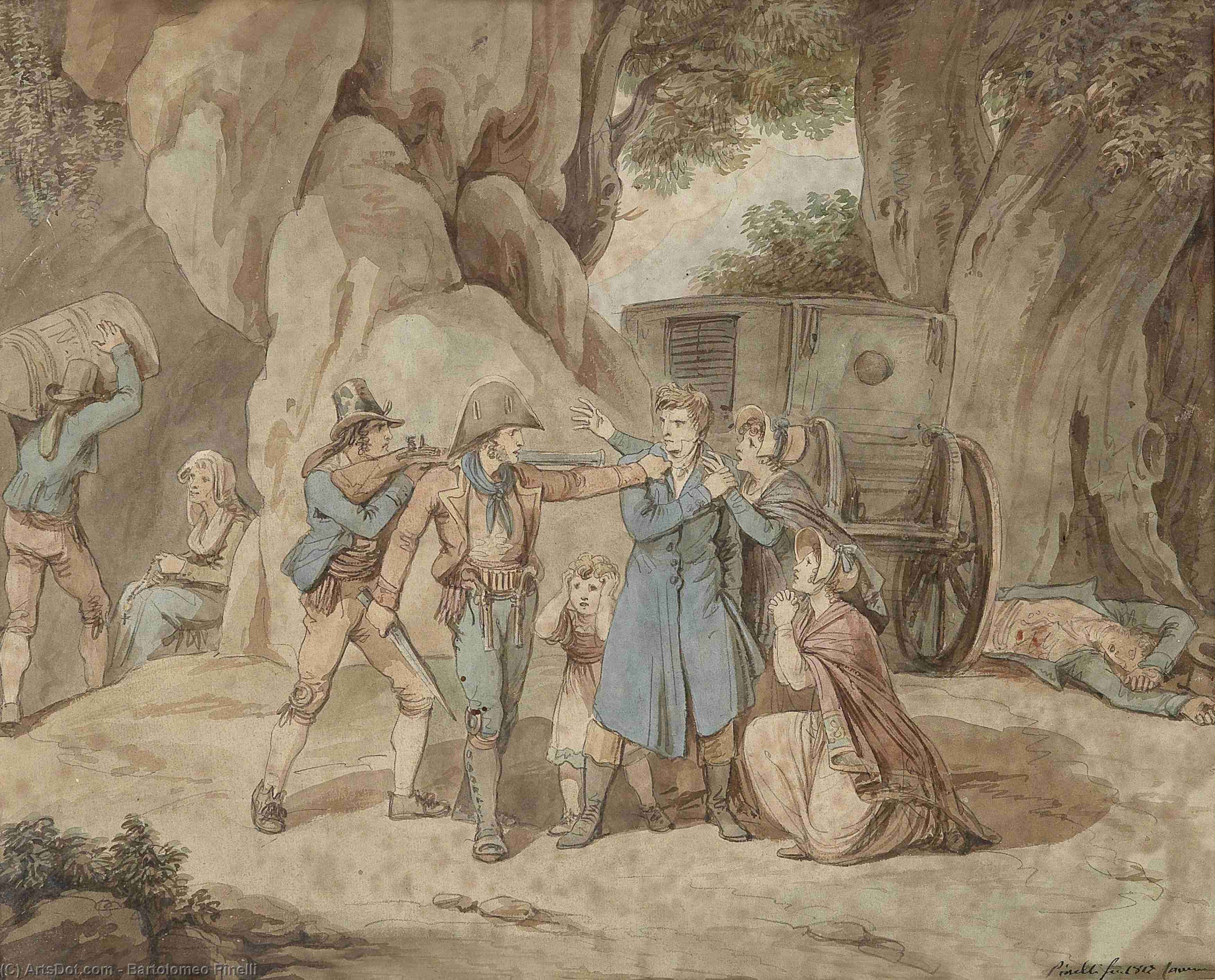Robbers Attacked A Family — Bartolomeo Pinelli
