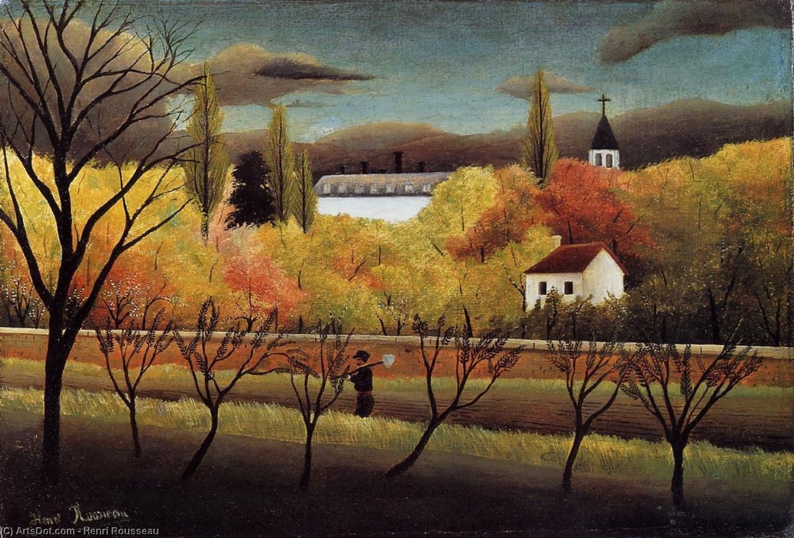 Landscape With Farmer — Henri Julien Félix Rousseau (le Douanier)